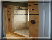 Custom Travertine Shower in Duluth Ga